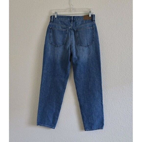 Madewell Slouchy Boyjean Blue Denim Cotton Med Wash Size 27 Straight Leg - Picture 4 of 11
